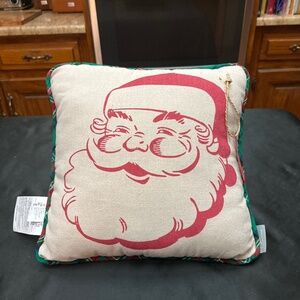 NWT Santa Face Holiday Throw Pillow.  Hallmark Inspirations.
